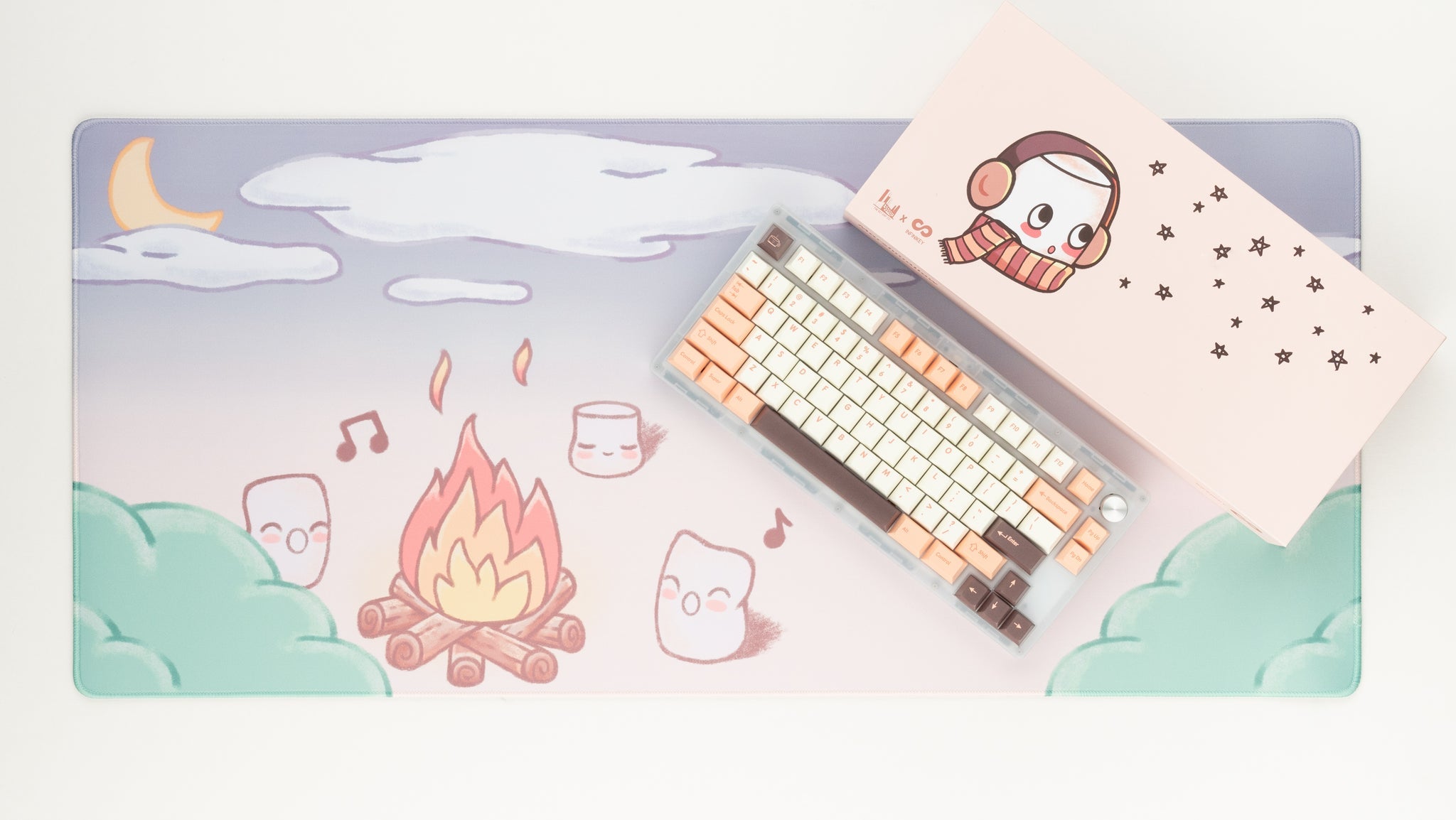 (In Stock) Infinikey Marshmallow & Deskmats