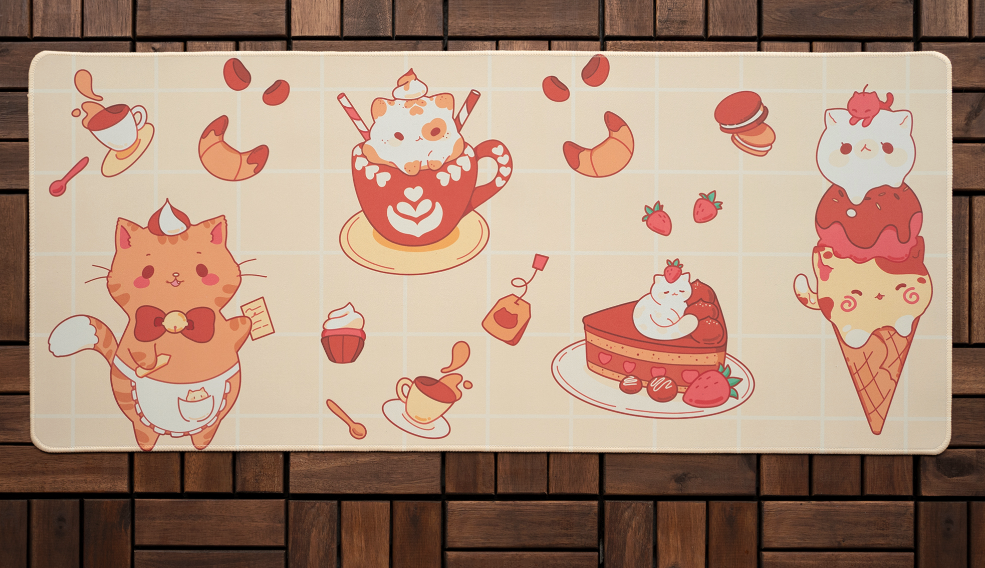 (Group Buy) Cat Cafe Deskmats