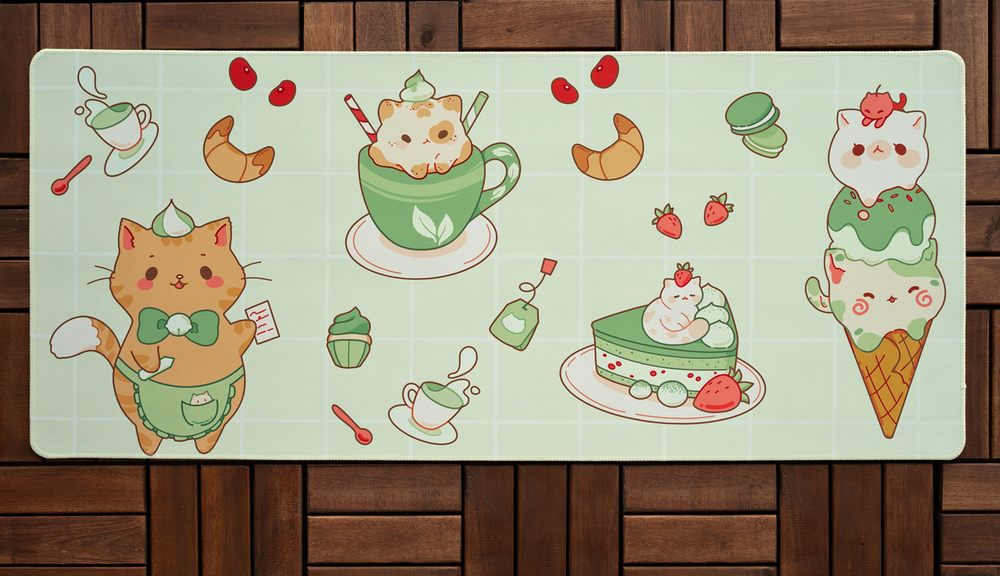 (Group Buy) Cat Cafe Deskmats
