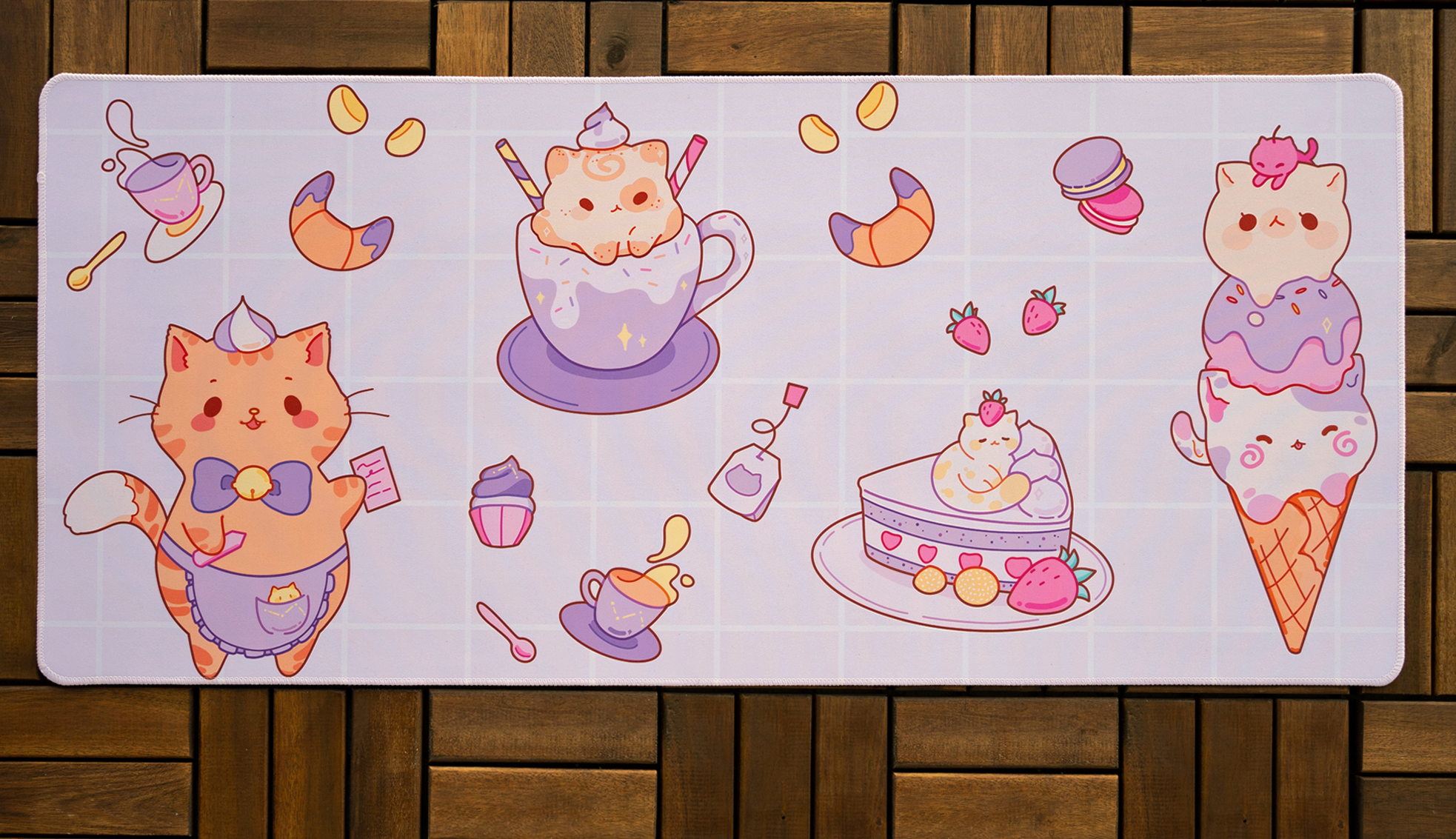 (Group Buy) Cat Cafe Deskmats