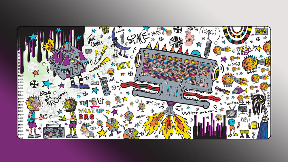 (In Stock) Ouchkick 2 x Space Deskmat