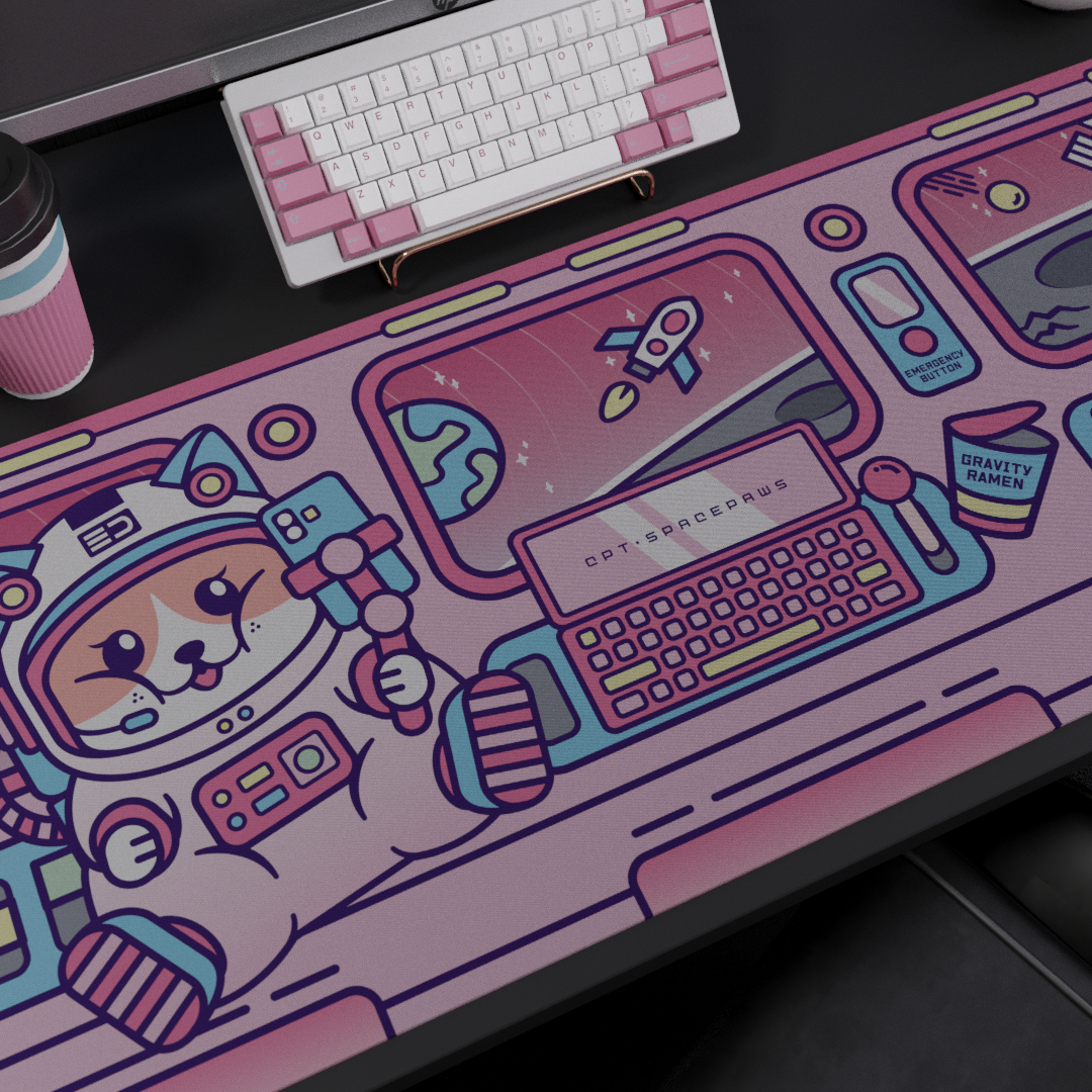 (In Stock) Space Paws Deskmats