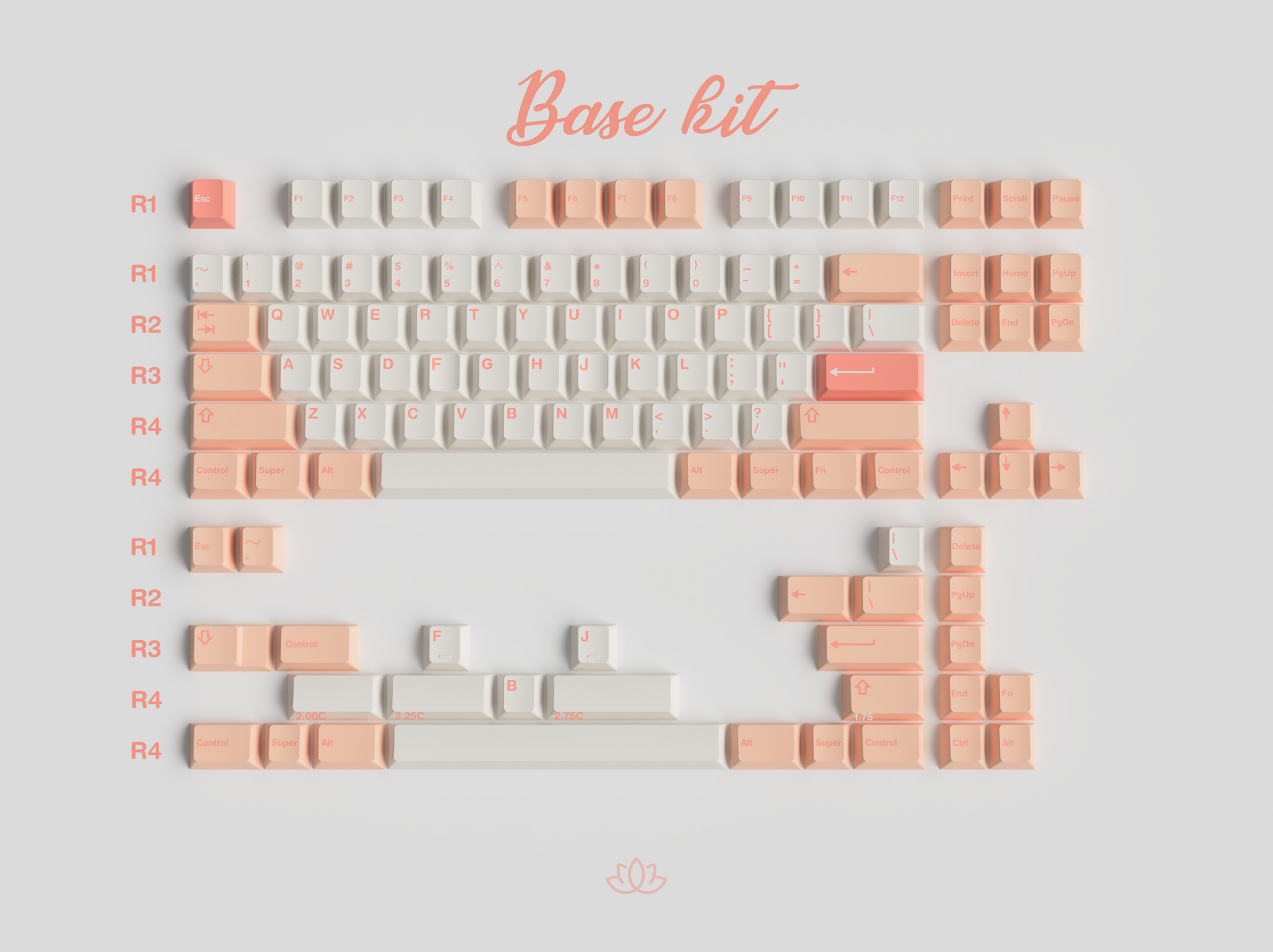 GMK Peaches n Cream Theme Keycaps good