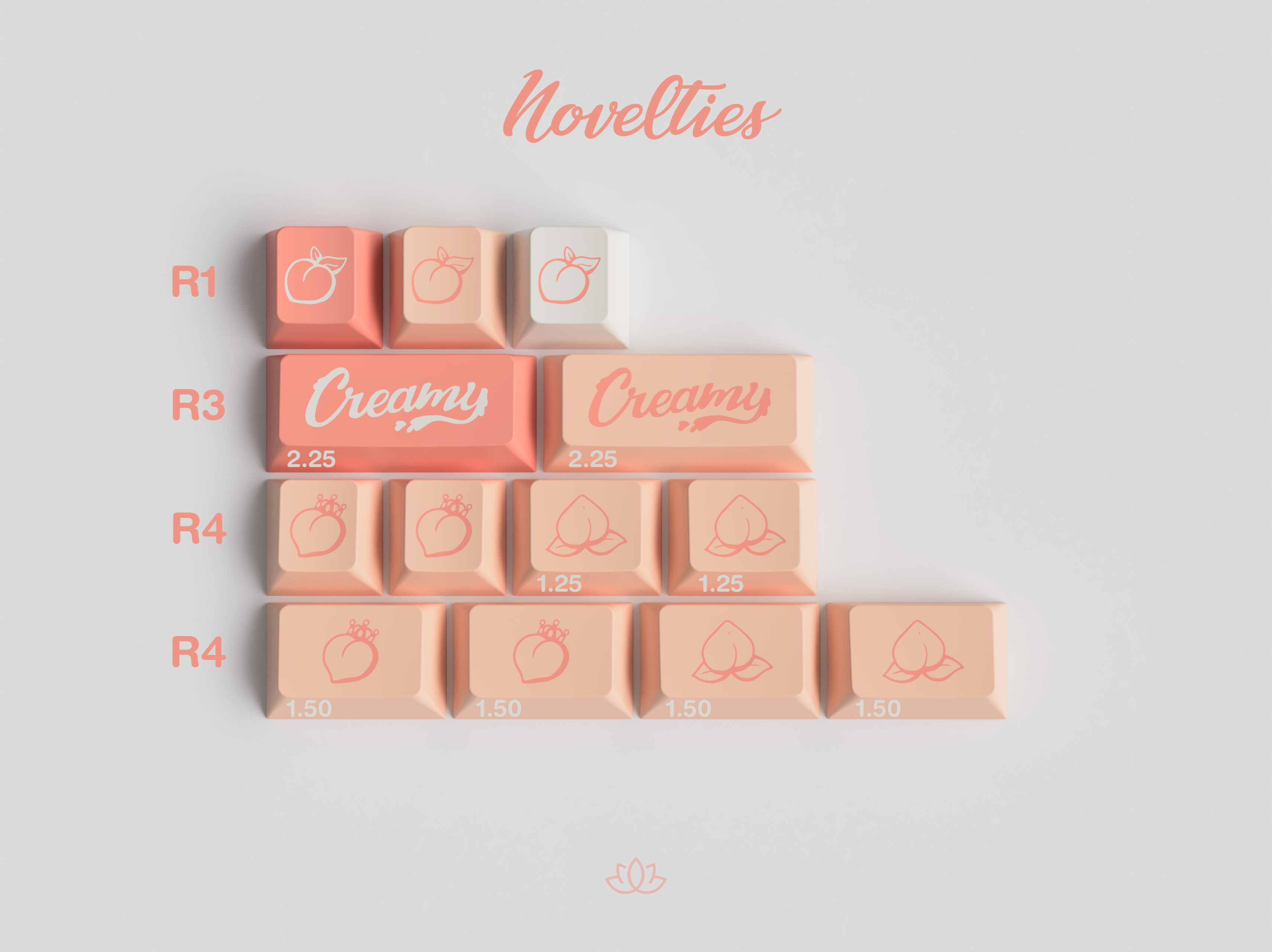 (In Stock) GMK Peaches n Cream Lite