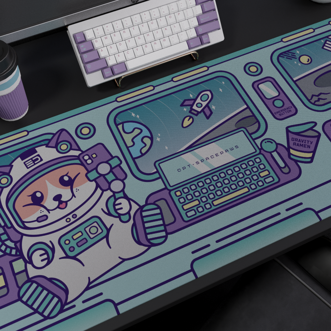 (In Stock) Space Paws Deskmats