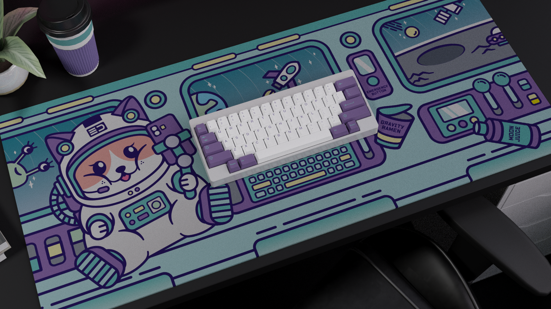 (In Stock) Space Paws Deskmats