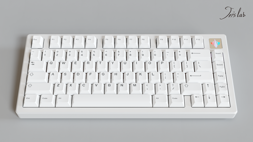 (Group Buy) Jris75 Keyboard Kit - E-White (PVD)
