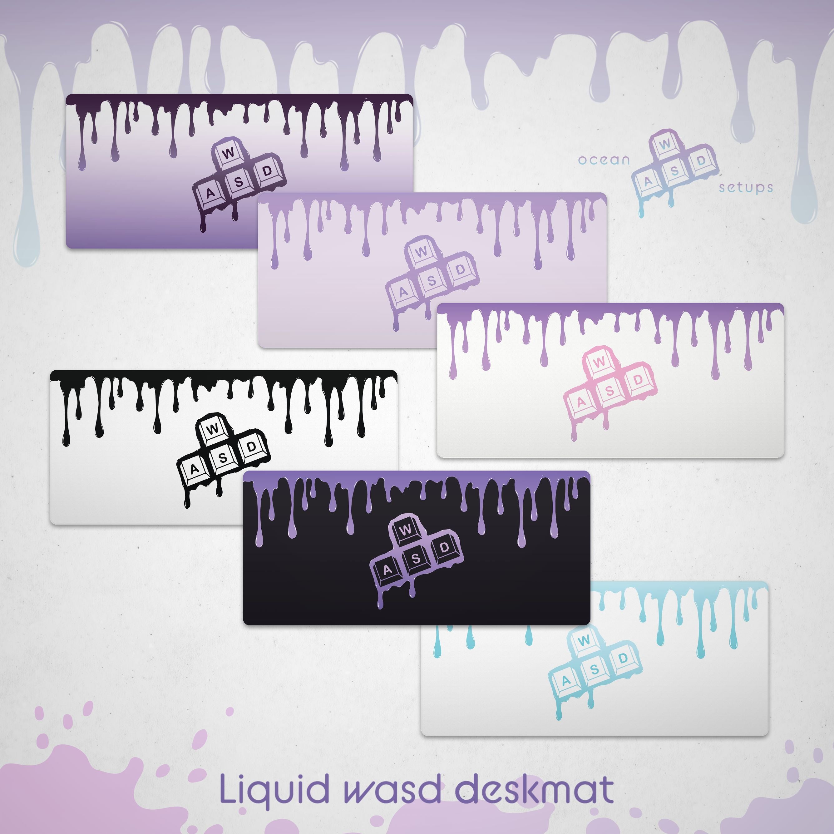 (Group Buy) Liquid WASD Deskmats