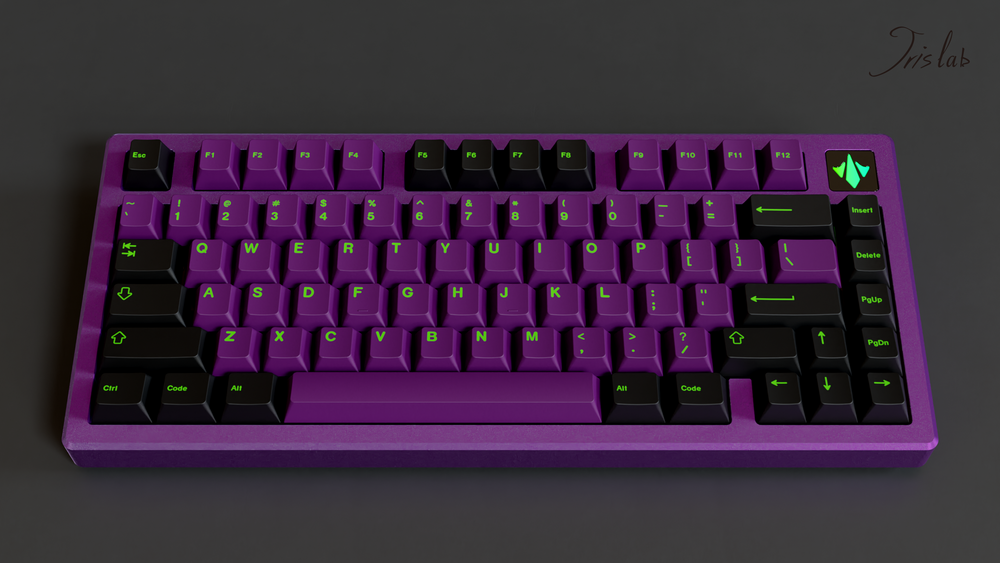 (Group Buy) Jris75 Keyboard Kit - Purple & Black (Anodised)