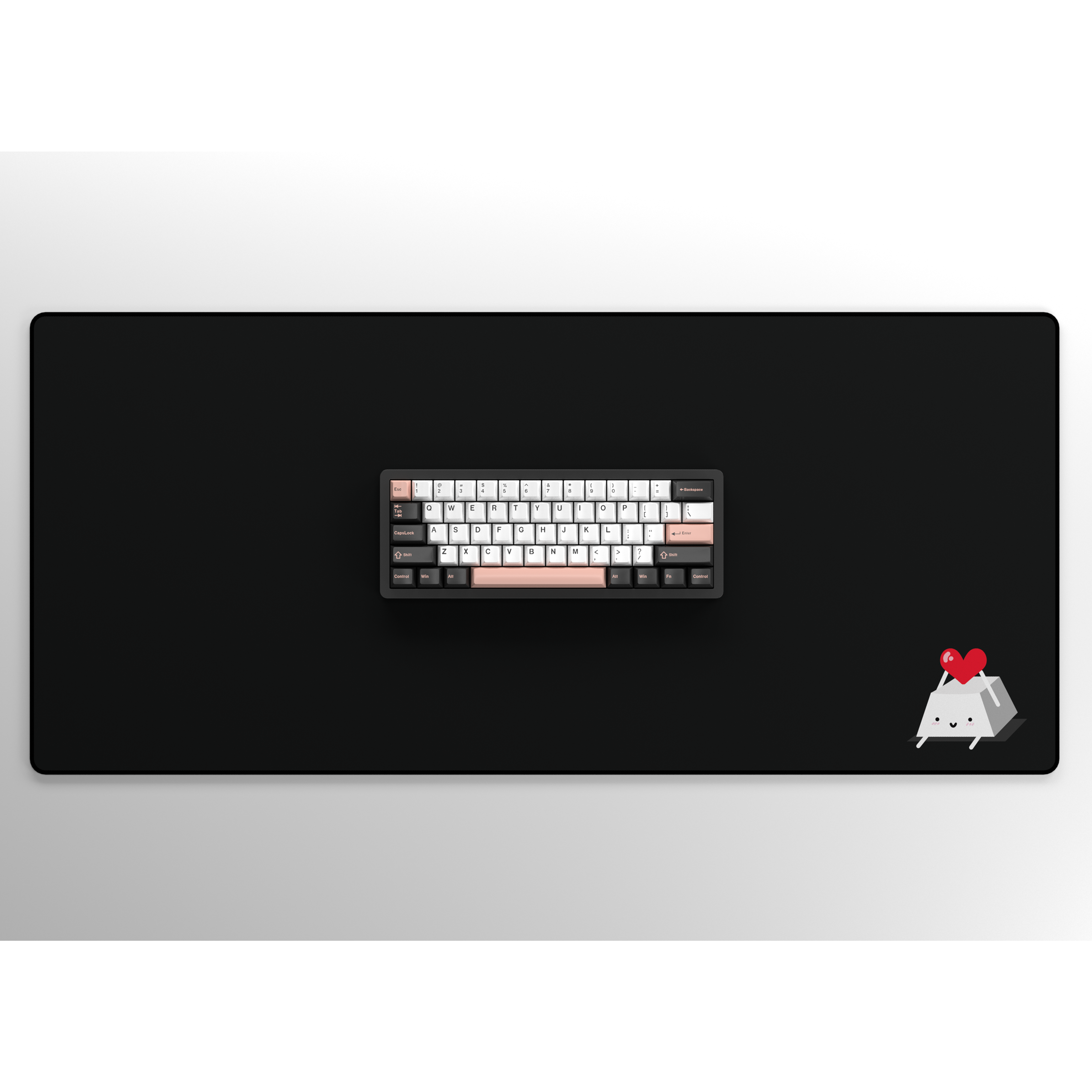 (Group Buy) Keycap Buddy Heart Deskmat