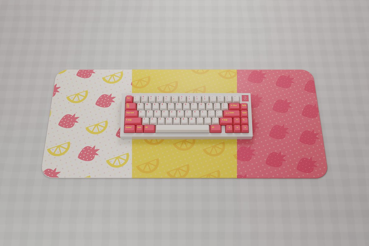 (Group Buy) Infinikey Strawberry Lemonade Deskmats