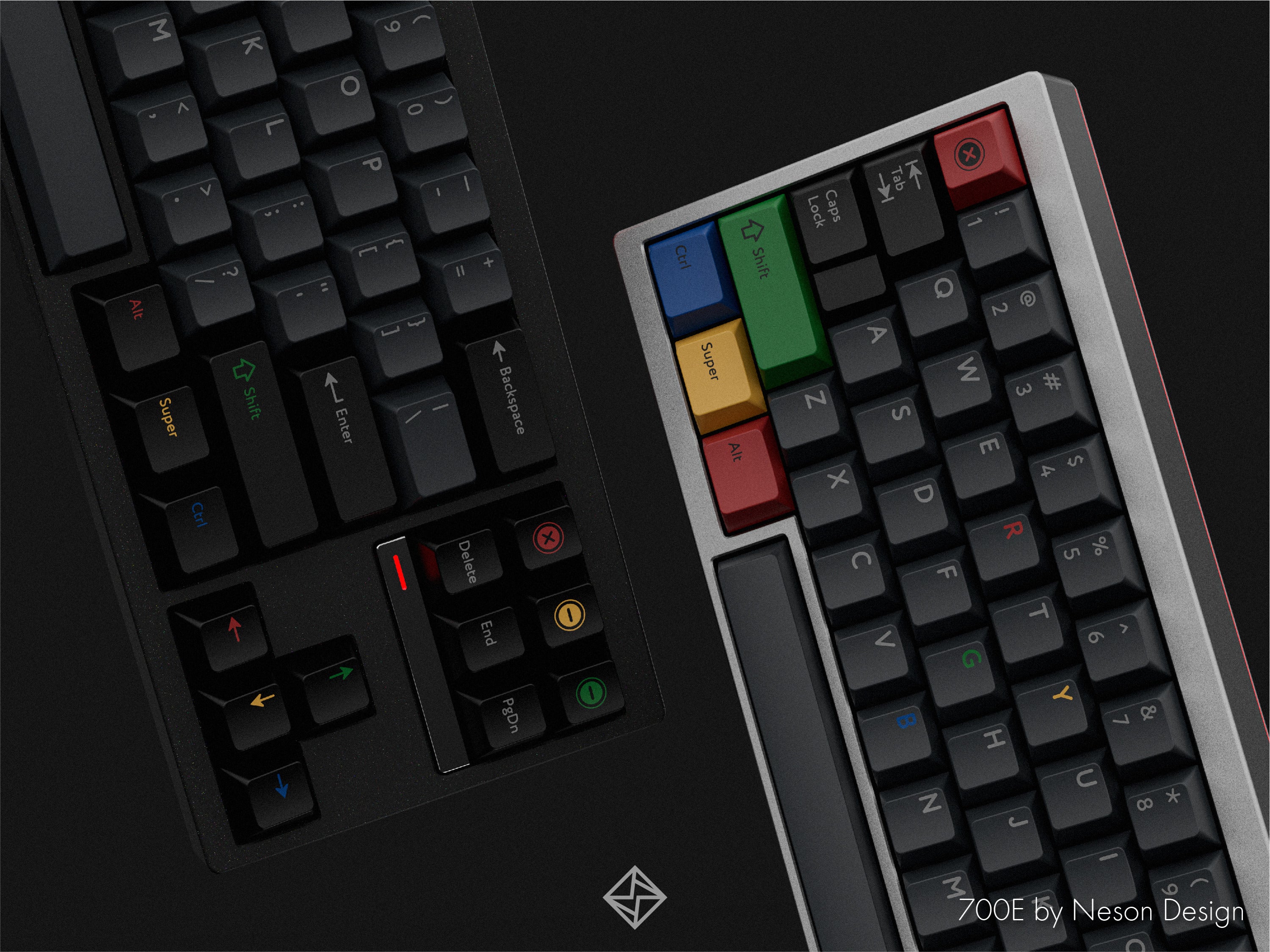 (In Stock) PBTFans Retro Dark Lights Keycaps