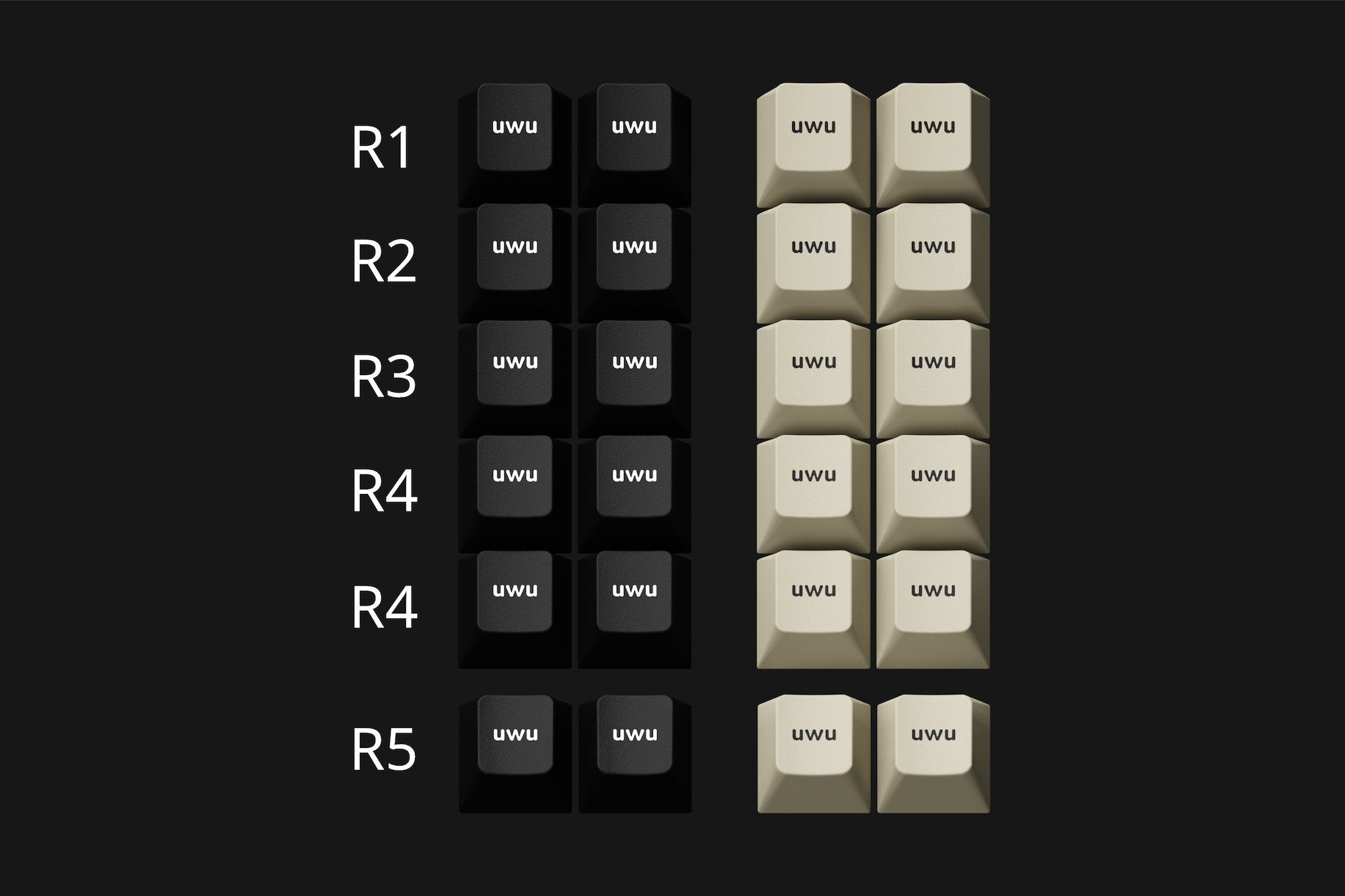 (In Stock) GMK Beige/WoB uwu Macro Add-on Kit
